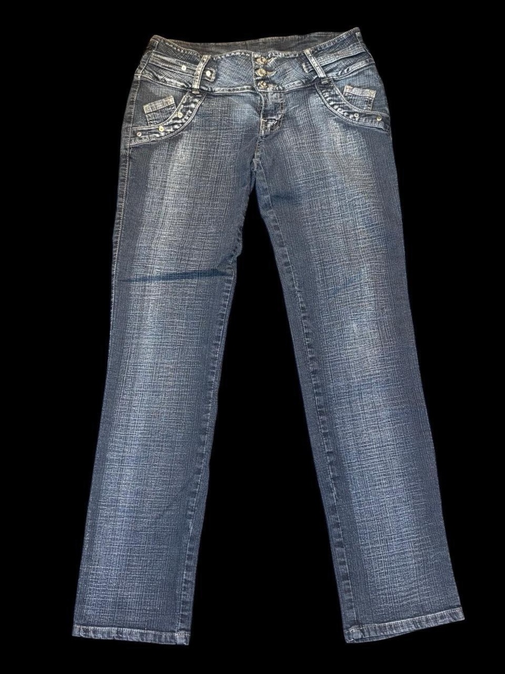 Women’s Mid-Rise Straight Jeans in Faded Blue